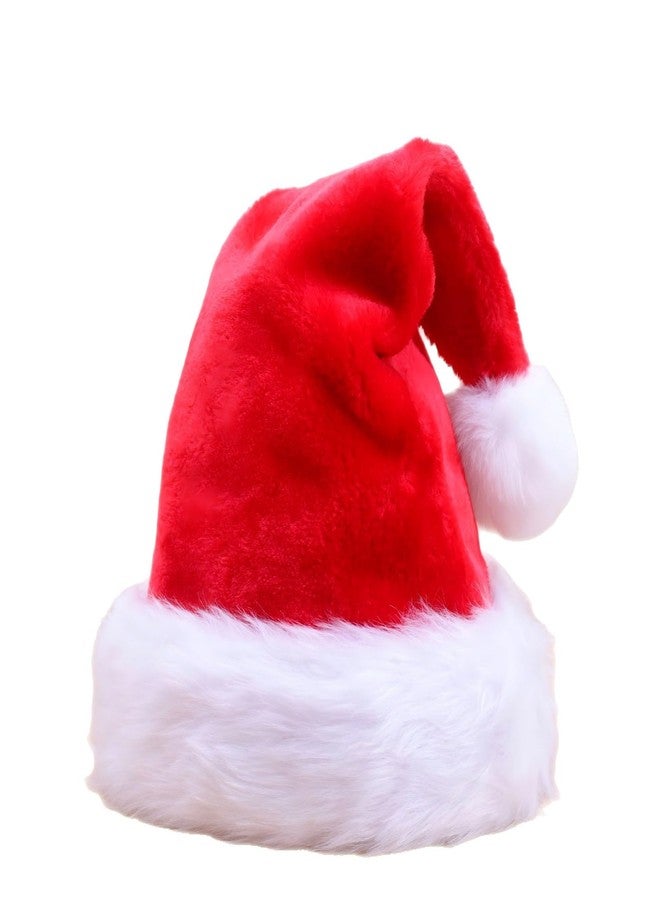 Lumadecor Santa Hat for Adults, Comfort Velvet Christmas Hat, Xmas Party Hat for Women Men, New Year Festival Supplies (Red) - Image 1